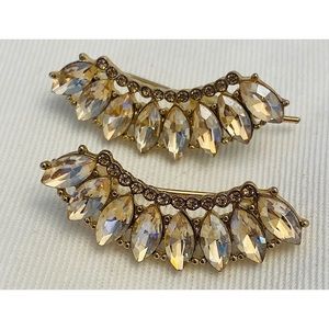 Rose gold jeweled earrings